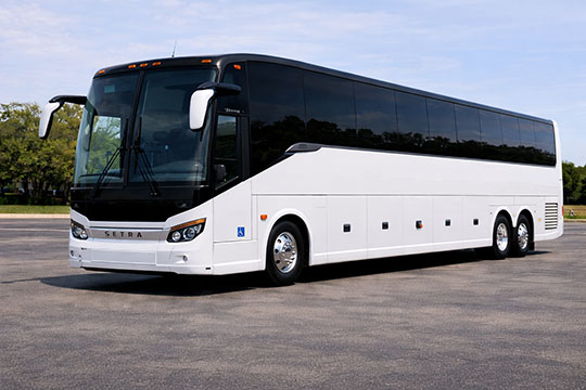 56-passenger charter bus rental Fort Meade TX